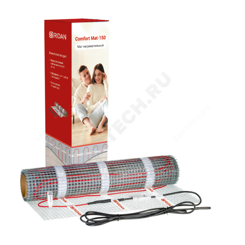 Мат нагревательный для теплого пола Comfort Mat-150T 0.5х3м 225 Вт Ridan 21RT0402R