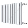 Радиатор трубчатый QUADRUM 60 V 1-1750 с боковой подводкой ВР G 1/2" 1-трубный RAL1Т104S9016 белый муар КЗТО