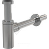 Сифон для умывальника бутылочный латунь 1 1/4"x32 с прямой трубкой 32 хром без выпуска DESIGN Alca Plast A400