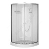 Кабина душевая X-Joy 1000х1000х2100 мм низкий поддон четверть круга прозрачное стекло алюминиевый профиль, хром матовый верхний душ AM.PM W94C-401-100MT