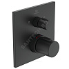 Смеситель встраиваемый для ванны с душем термостат черный CERATHERM T100 Ideal Standard A7522XG